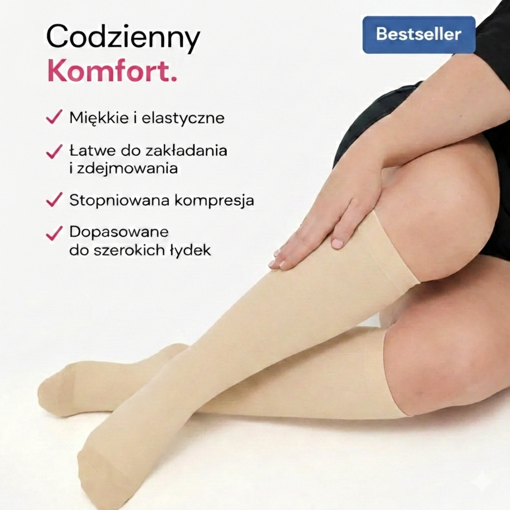 Oryginalne szerokie skarpety uciskowe Viomed™
